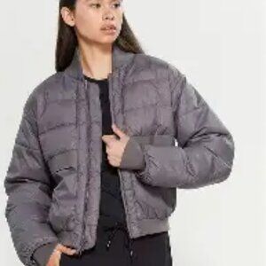 Adidas x Stella McCartney Charcoal Short Padded Puffer Jacket